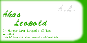 akos leopold business card